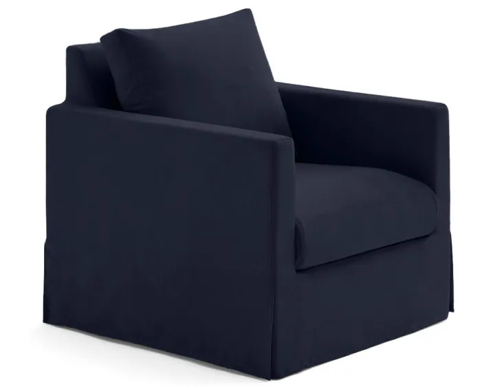 Fauteuil déhoussable en tissu Serena