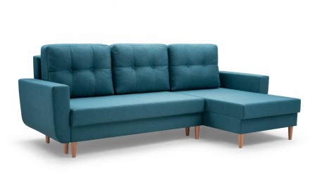 Jan - Canapé d'angle réversible 4 places - convertible avec coffre - Style scandinave Jan - Canapé d'angle réversible 4 places - convertible avec coffre - Style scandinave