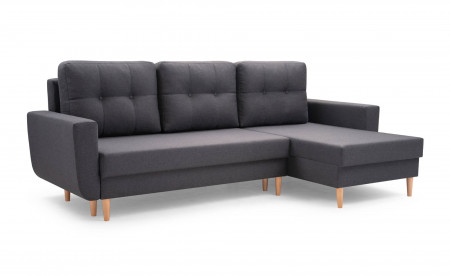 Jan - Canapé d'angle réversible 4 places - convertible avec coffre - Style scandinave Jan - Canapé d'angle réversible 4 places - convertible avec coffre - Style scandinave