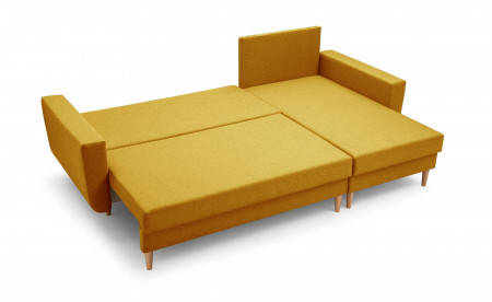 Jan - Canapé d'angle réversible 4 places - convertible avec coffre - Style scandinave Jan - Canapé d'angle réversible 4 places - convertible avec coffre - Style scandinave