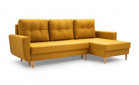 Jan - Canapé d'angle réversible 4 places - convertible avec coffre - Style scandinave Jan - Canapé d'angle réversible 4 places - convertible avec coffre - Style scandinave