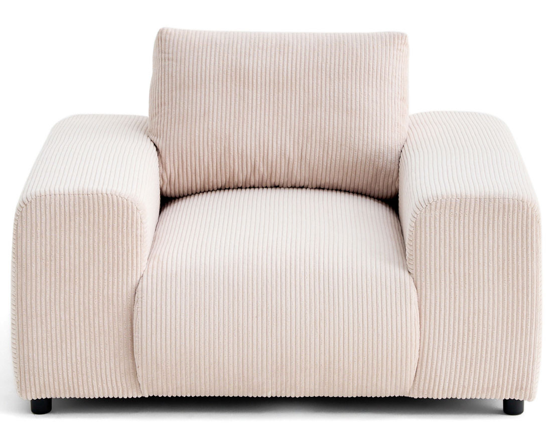 Fauteuil en velours côtelé Garance