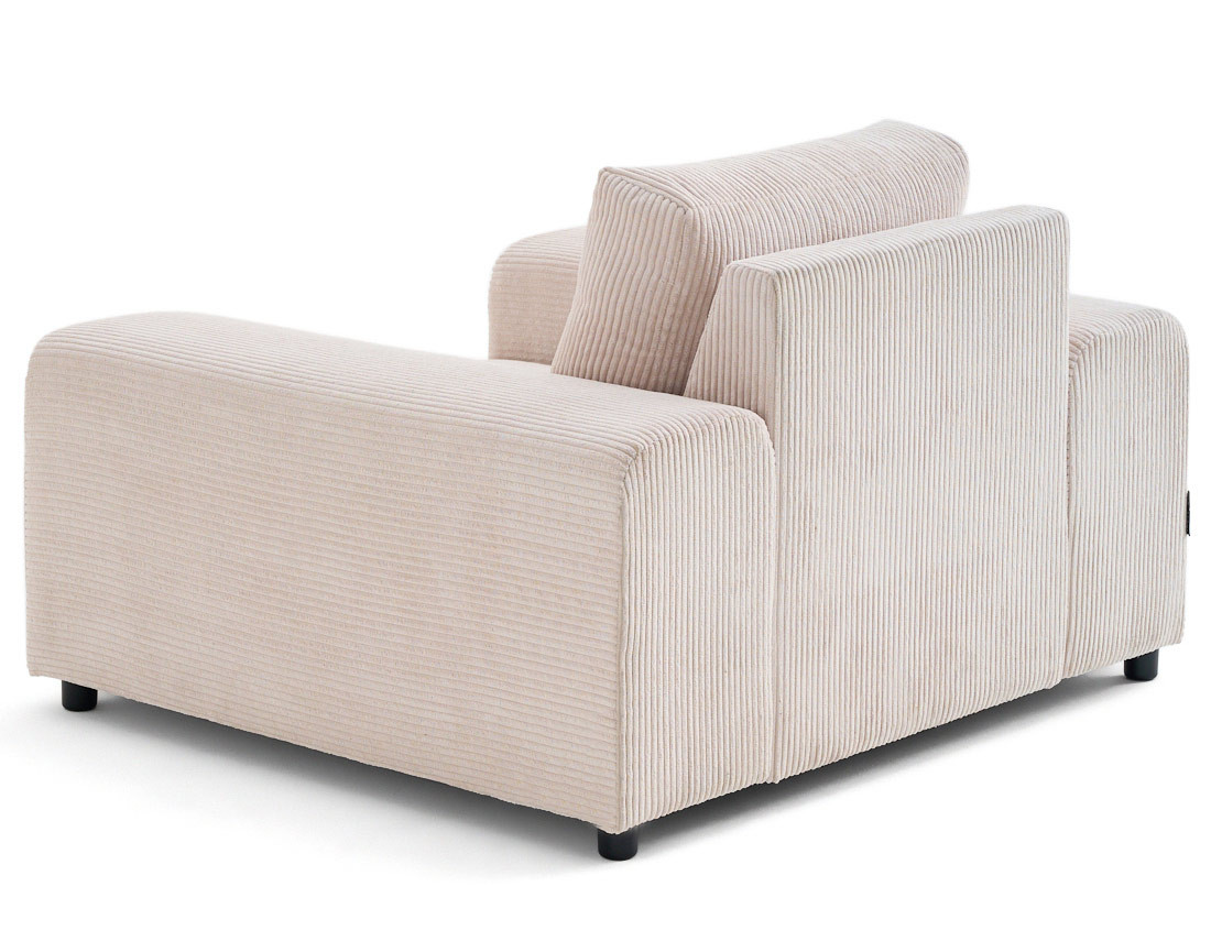 Fauteuil en velours côtelé Garance