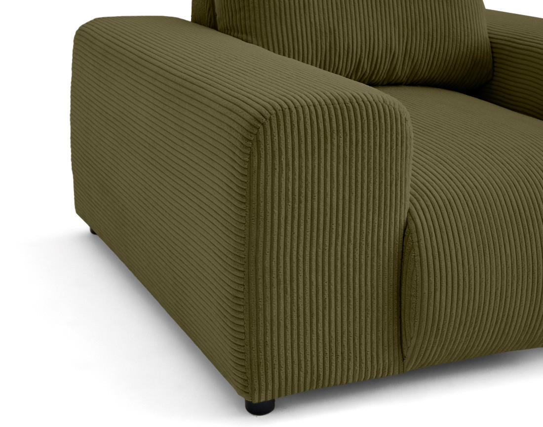 Fauteuil en velours côtelé Garance