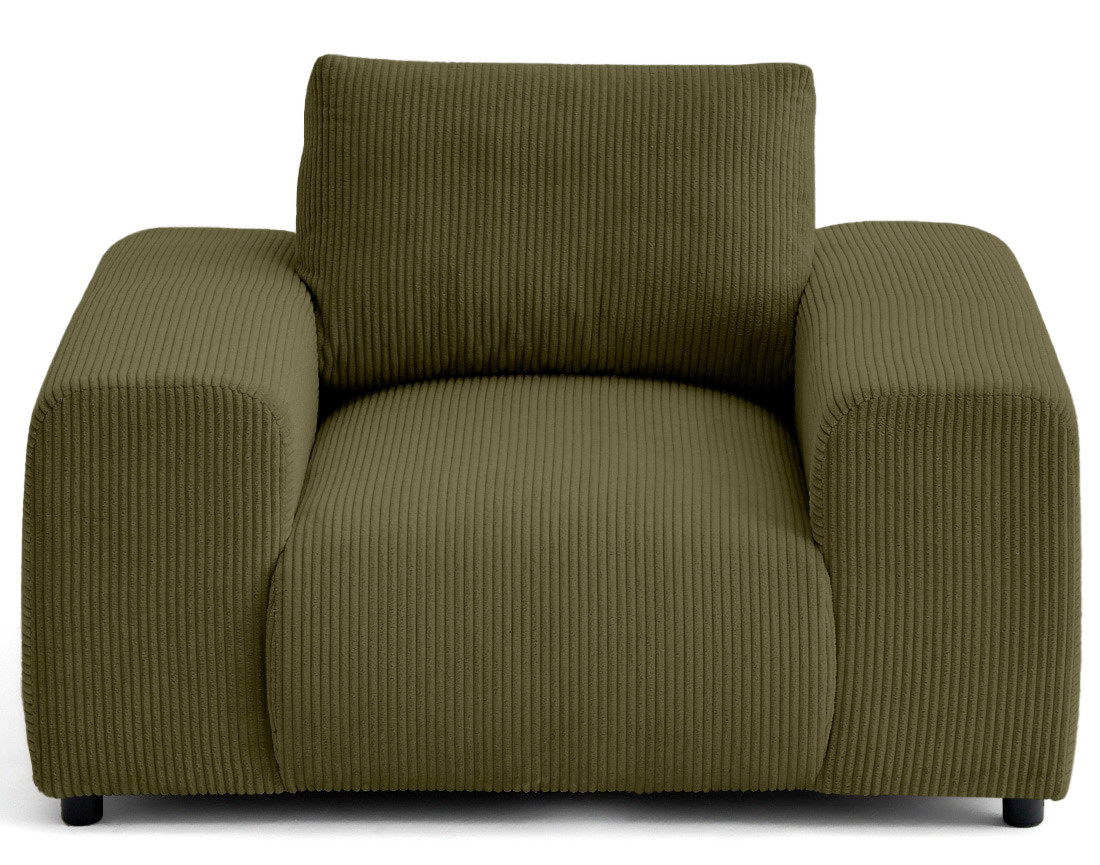 Fauteuil en velours côtelé Garance