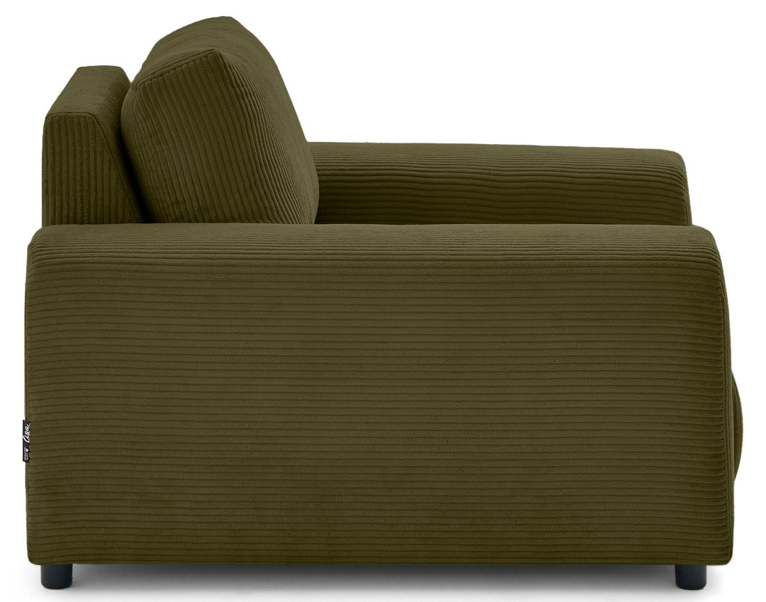 Fauteuil en velours côtelé Garance