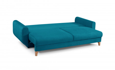 Nilsa - Canapé droit 3 places convertible - avec coffre de rangement - style scandinave Nilsa - Canapé droit 3 places convertible - avec coffre de rangement - style scandinave