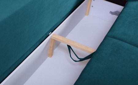 Nilsa - Canapé droit 3 places convertible - avec coffre de rangement - style scandinave Nilsa - Canapé droit 3 places convertible - avec coffre de rangement - style scandinave