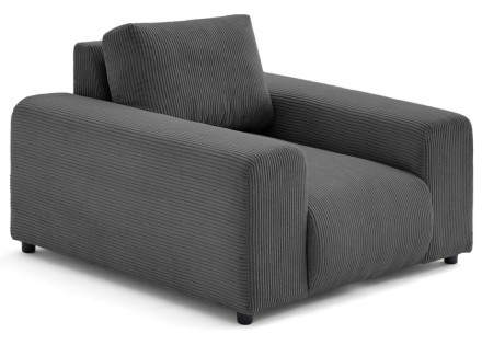 Fauteuil en velours côtelé Garance