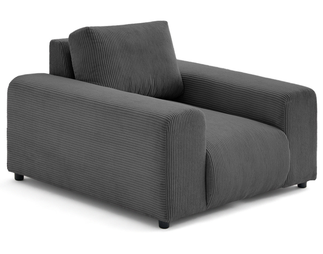 Fauteuil en velours côtelé Garance