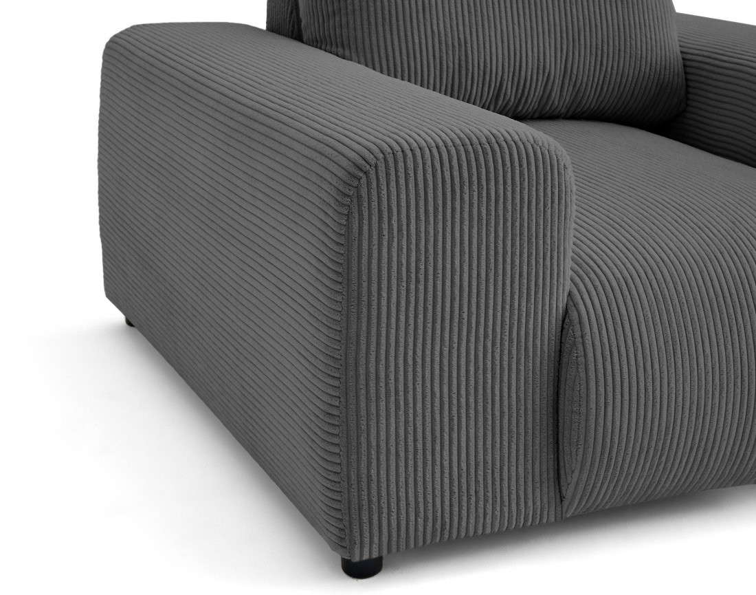 Fauteuil en velours côtelé Garance