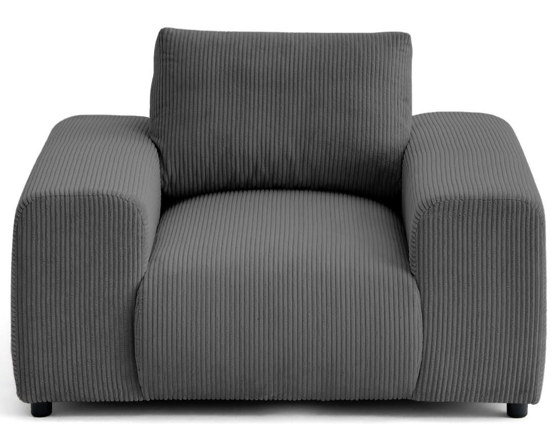 Fauteuil en velours côtelé Garance