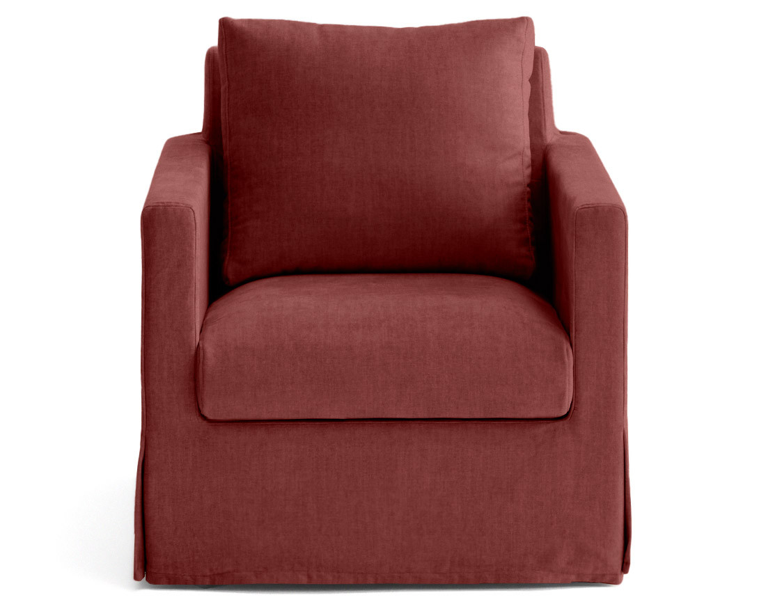 Housse en velours pour fauteuil Serena