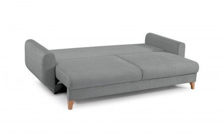 Nilsa - Canapé droit 3 places convertible - avec coffre de rangement - style scandinave Nilsa - Canapé droit 3 places convertible - avec coffre de rangement - style scandinave