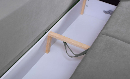 Nilsa - Canapé droit 3 places convertible - avec coffre de rangement - style scandinave Nilsa - Canapé droit 3 places convertible - avec coffre de rangement - style scandinave