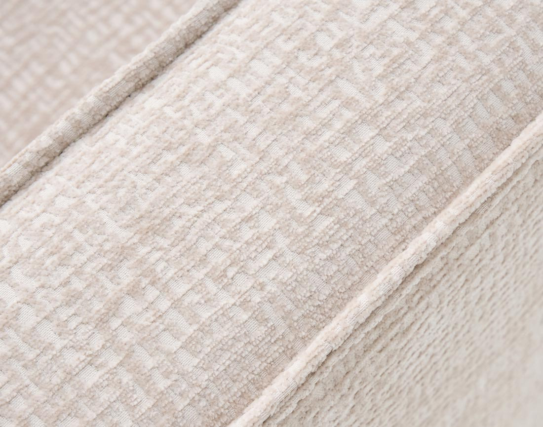 Canapé d'angle droit 4 places convertible en tissu velours relief Jake
