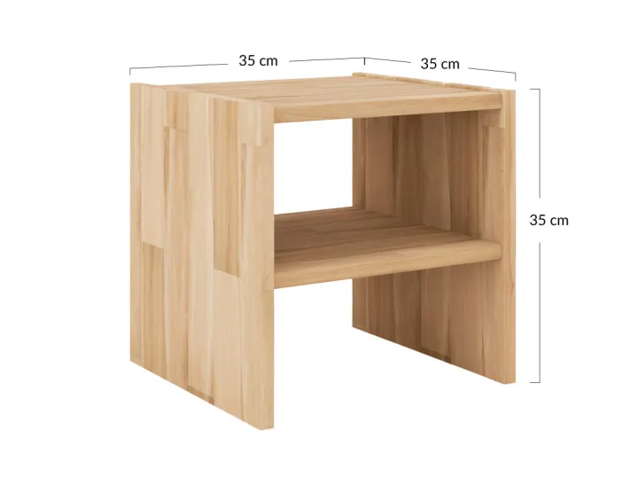 Table de chevet chêne massif 35 cm Bonnie