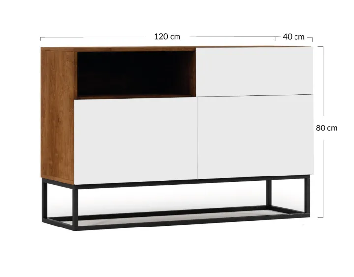 Buffet bas 2 portes 120 cm Roman