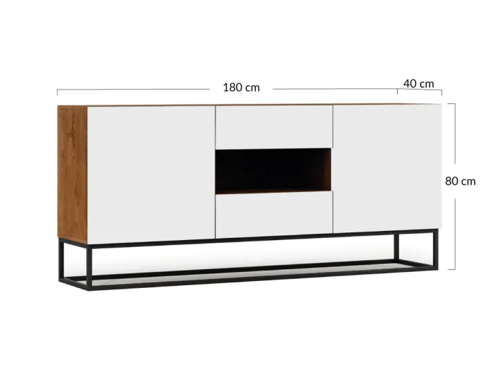 Buffet bas 2 portes 180 cm Roman