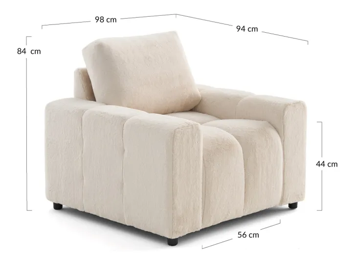 Fauteuil en fausse fourrure Crocus