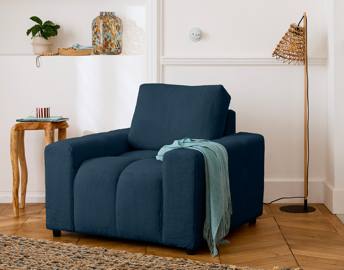 Fauteuil en fausse fourrure Crocus