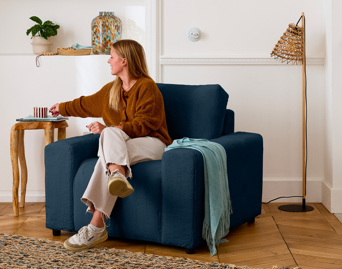 Fauteuil en fausse fourrure Crocus