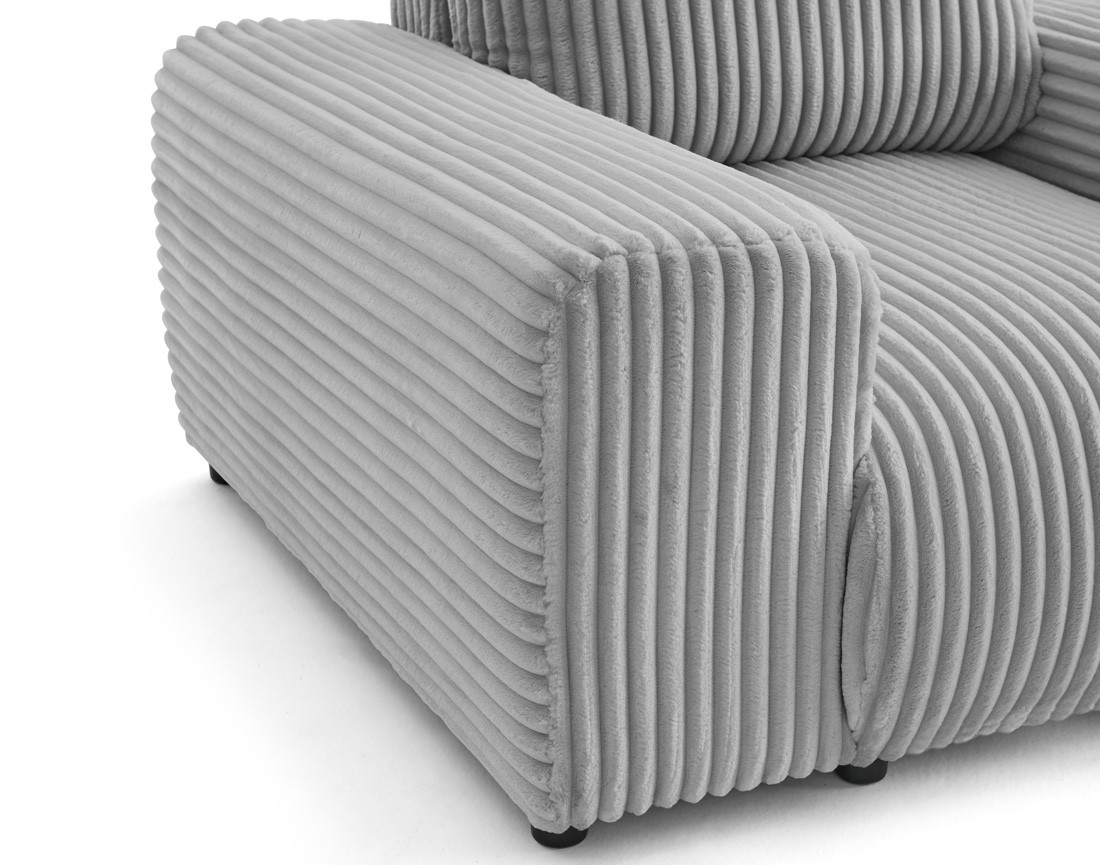 Fauteuil en velours côtelé grosses côtes Garance