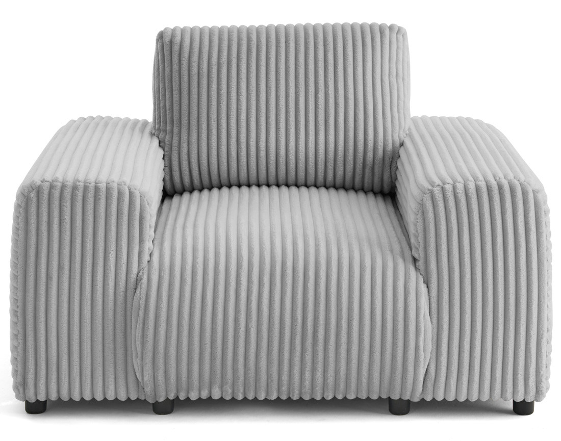 Fauteuil en velours côtelé grosses côtes Garance