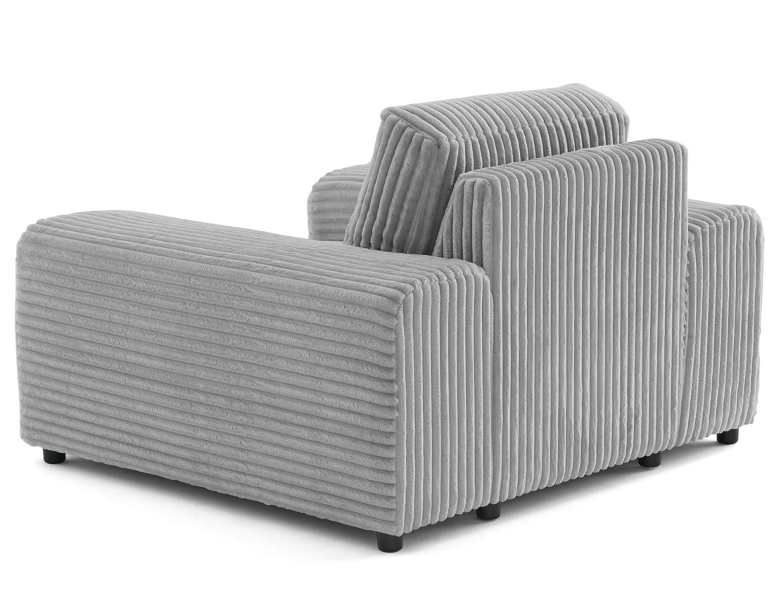 Fauteuil en velours côtelé grosses côtes Garance