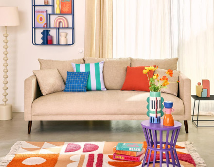 Canapé droit 3 places en...