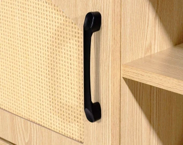 Meuble TV bois 2 portes et 2 niches 180 cm Nagato