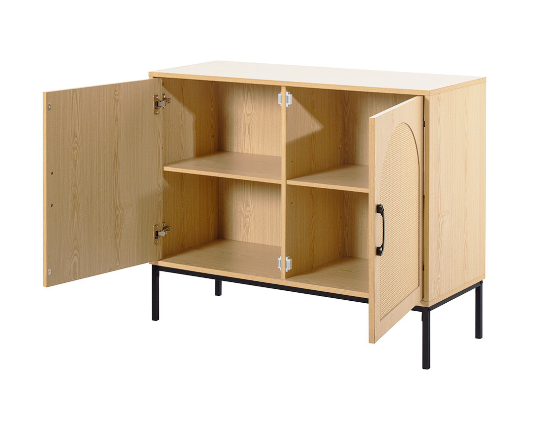 Buffet bas bois 2 portes 100 cm Nagato