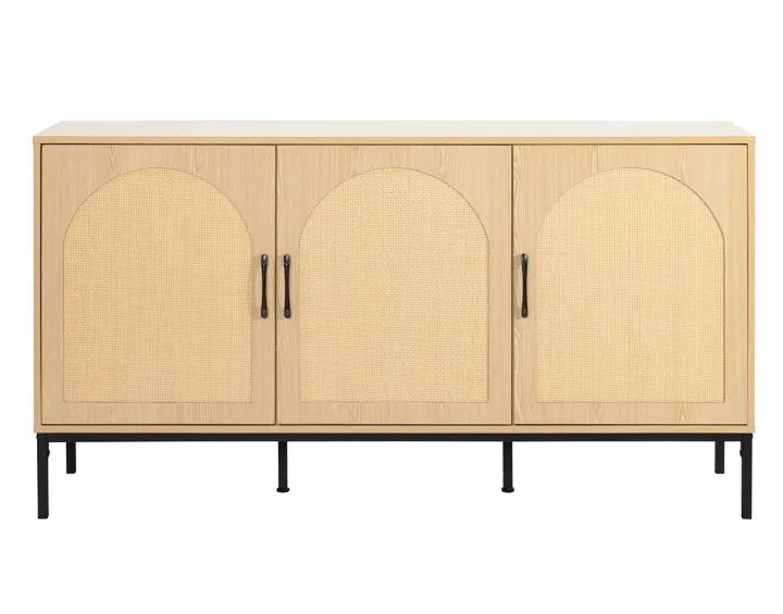 Nagato - buffet bas - bois - 150 cm Bestmobilier