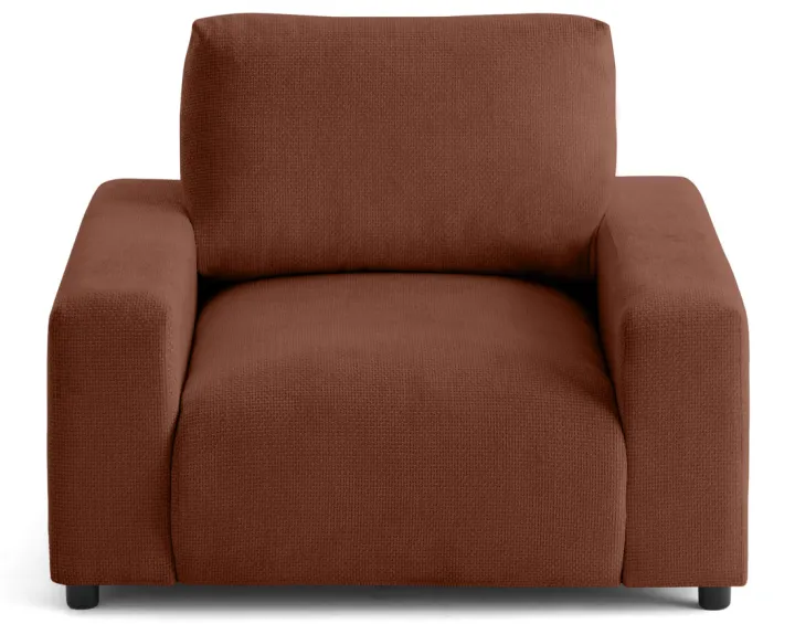 Fauteuil en velours texturé Pivoine