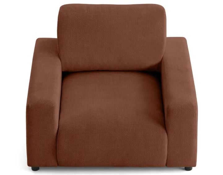 Fauteuil en velours texturé Pivoine