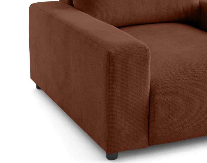 Fauteuil en velours texturé Pivoine