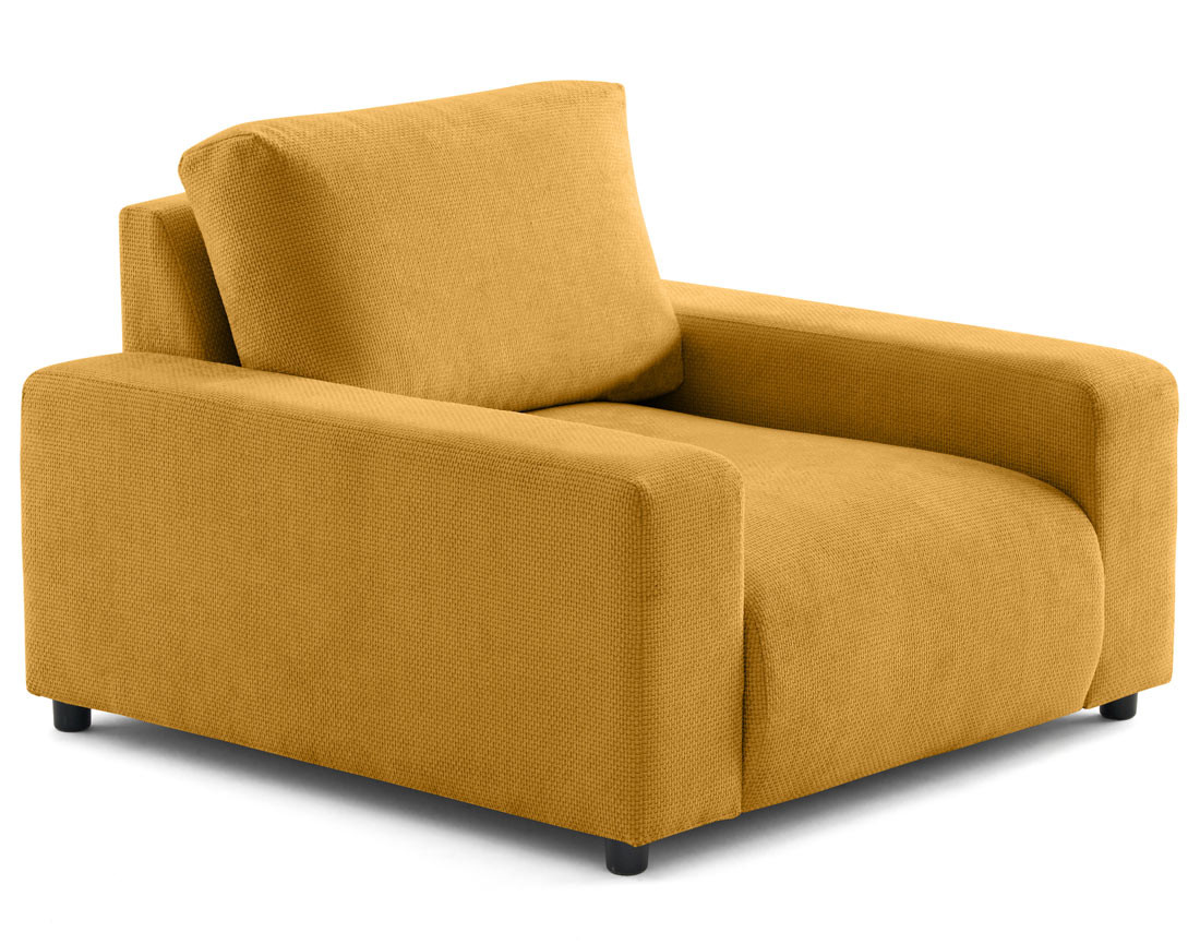 Fauteuil en velours texturé Pivoine