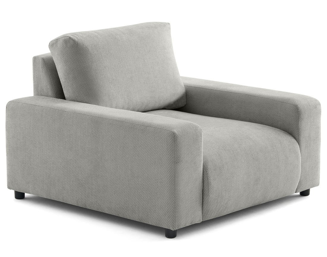 Fauteuil en velours texturé Pivoine