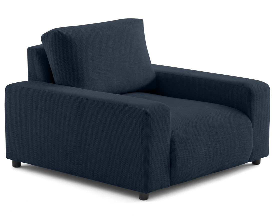 Fauteuil en velours texturé Pivoine