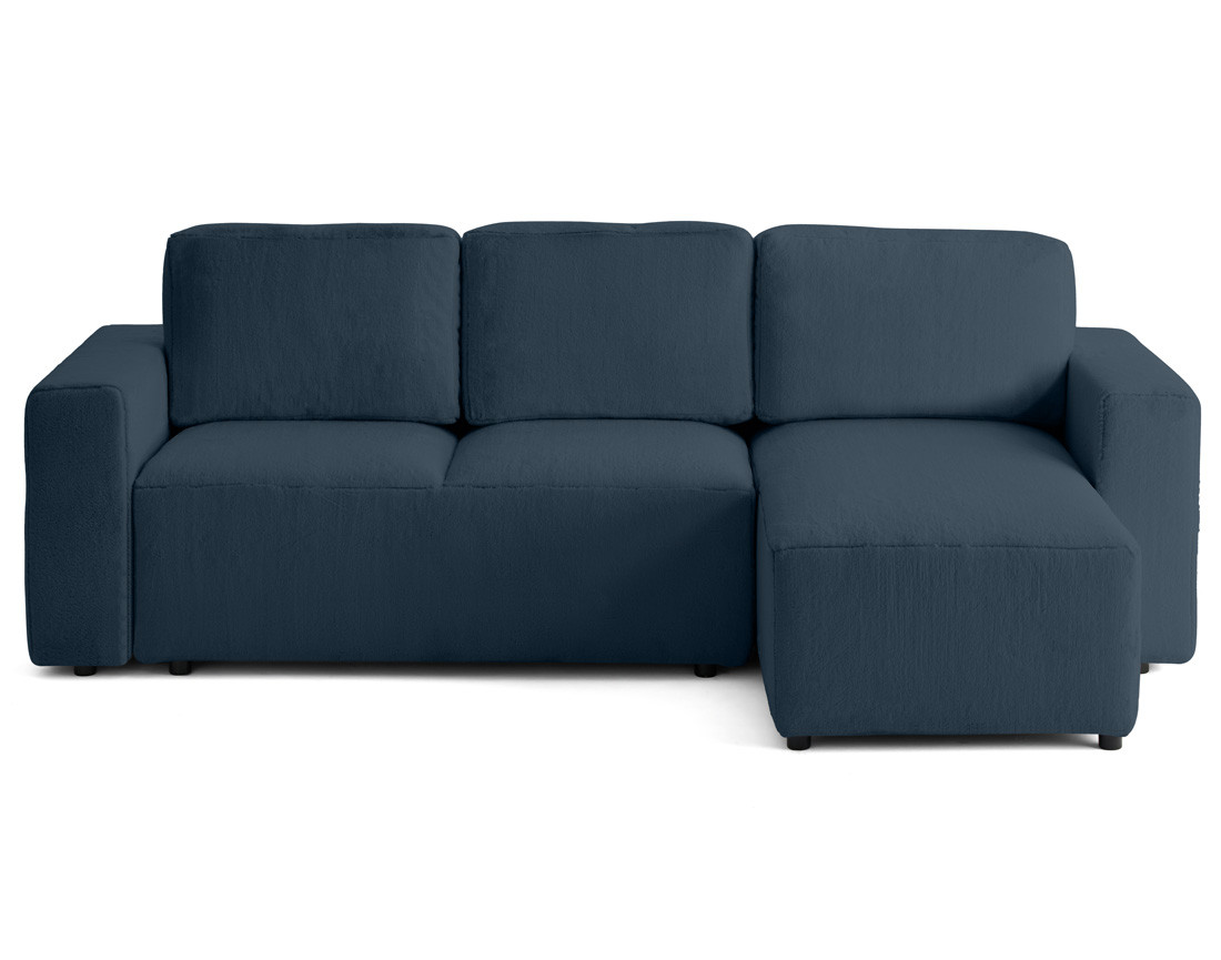 Canapé d'angle réversible 4 places convertible en fausse fourrure Livy