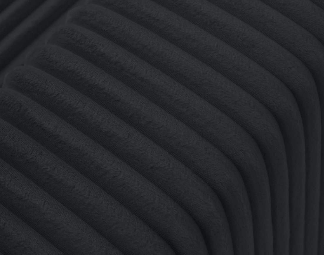 Canapé d'angle 4 places convertible en velours grosses côtes Livy Canapé d'angle 4 places convertible en velours grosses côtes Livy