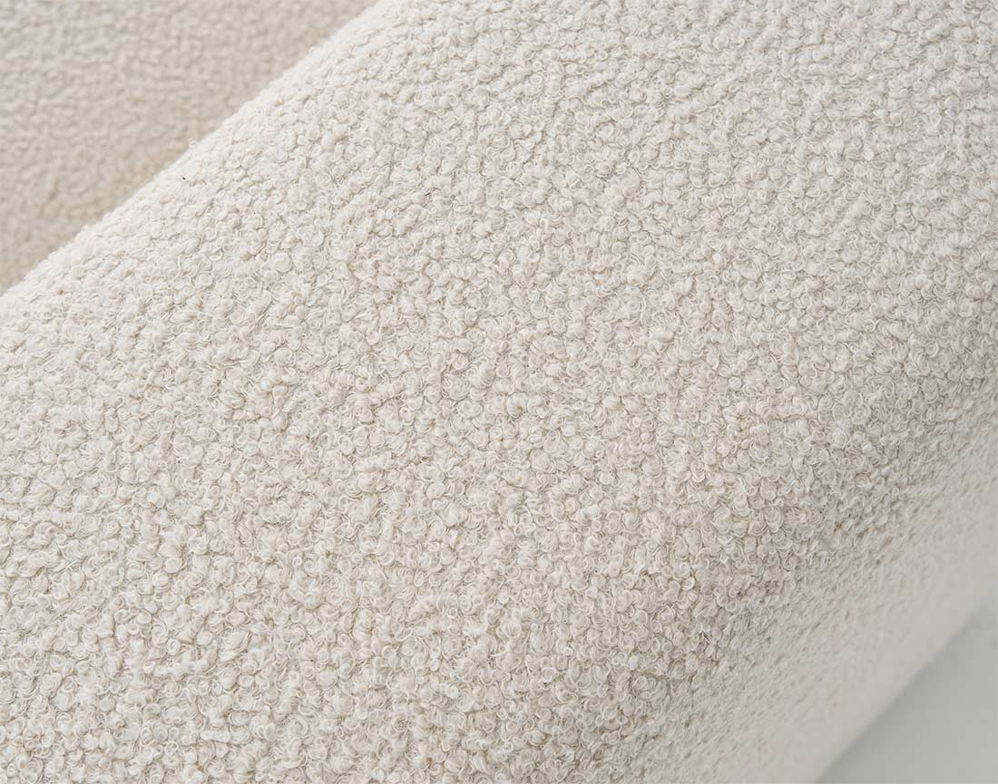 Canapé d'angle réversible 4 places convertible en tissu bouclette Livy