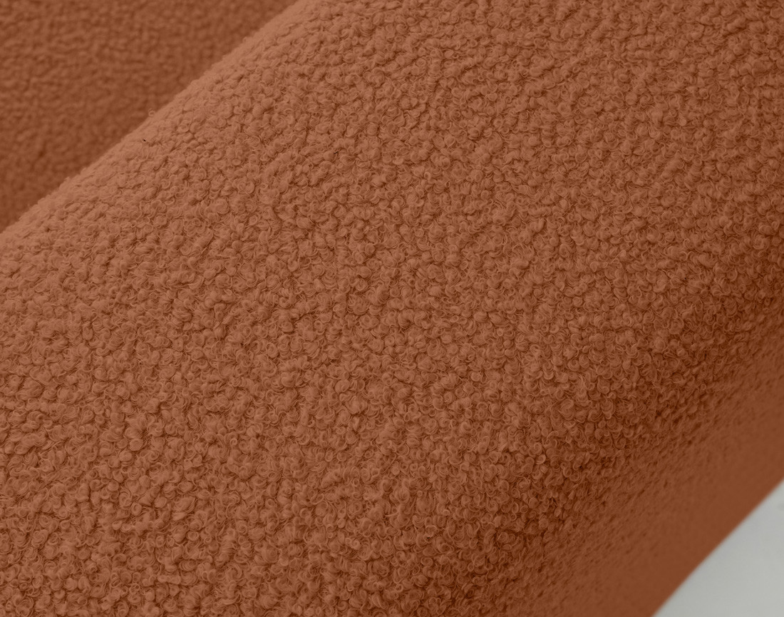 Canapé d'angle réversible 4 places convertible en tissu bouclette Livy