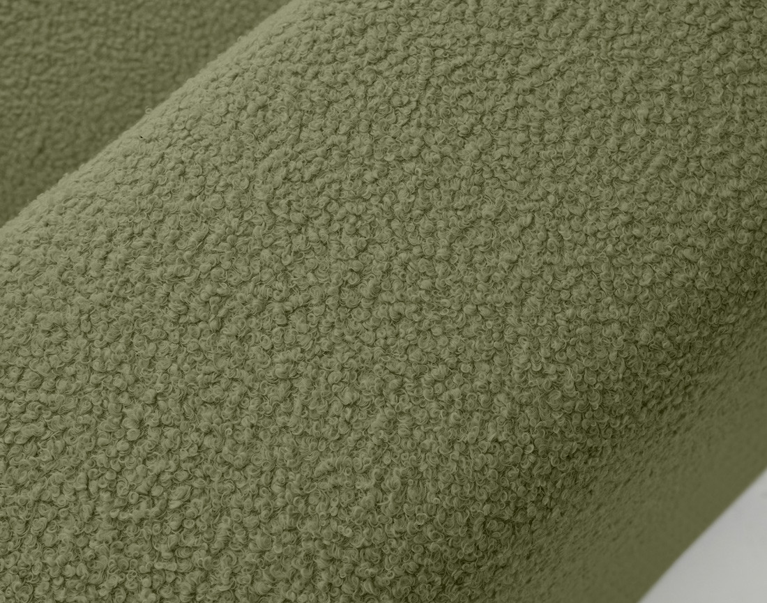 Canapé d'angle réversible 4 places convertible en tissu bouclette Livy