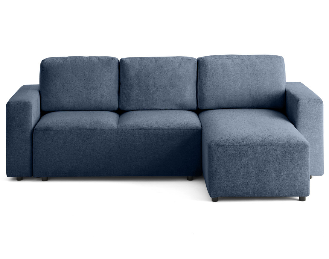 Canapé d'angle réversible 4 places convertible en velours texturé Livy