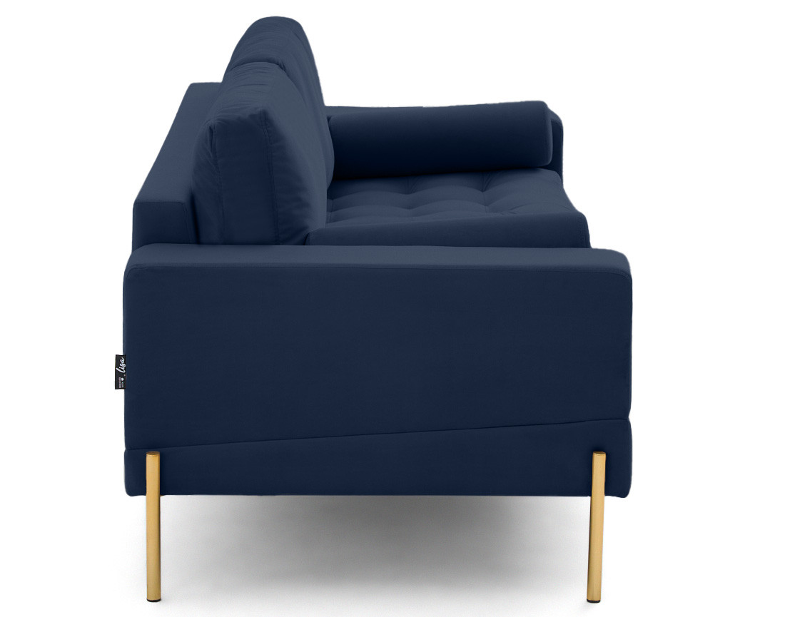 Canapé droit 3 places en velours Isaure