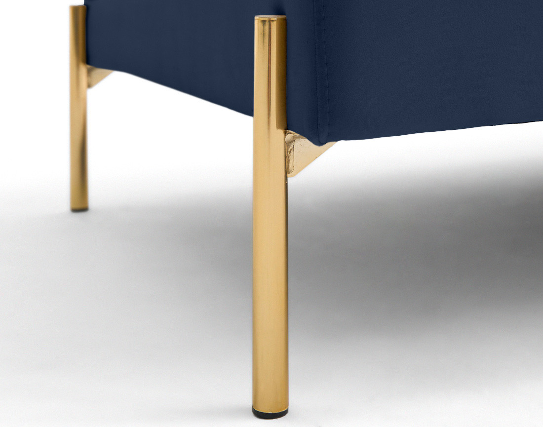 Canapé droit 3 places en velours Isaure