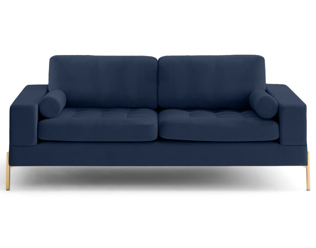 Canapé droit 3 places en velours Isaure