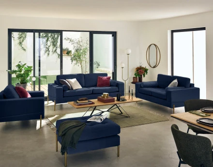 Canapé droit 3 places en...