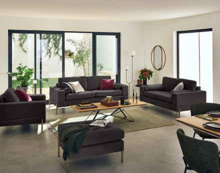 Canapé droit 3 places en...